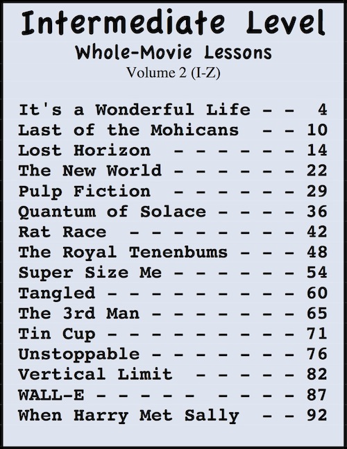 Intermediate Level Table of Contents, Volume 2